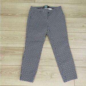 Cynthia Rowley Stretch Geometric Chino Pants Size 4 NWOT